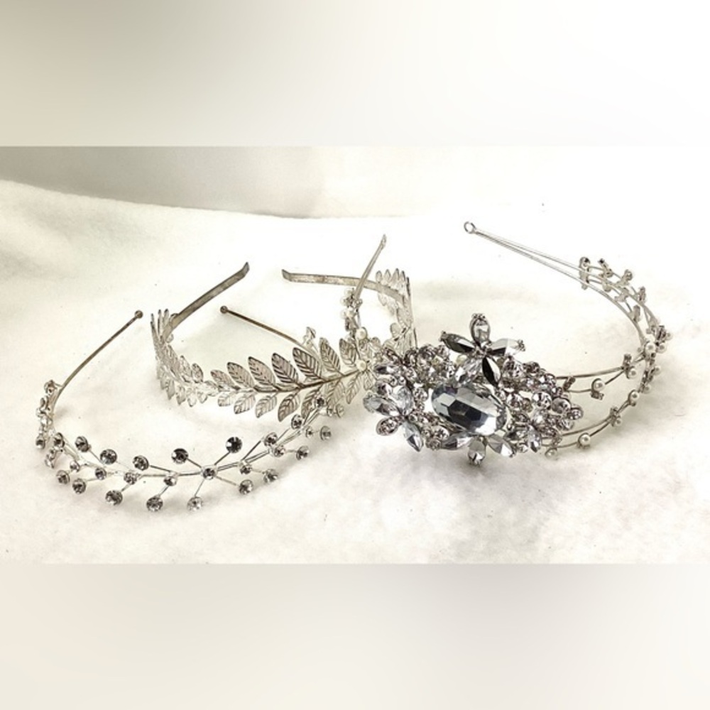 Rhinestones silver Headbands Lot craft DIY